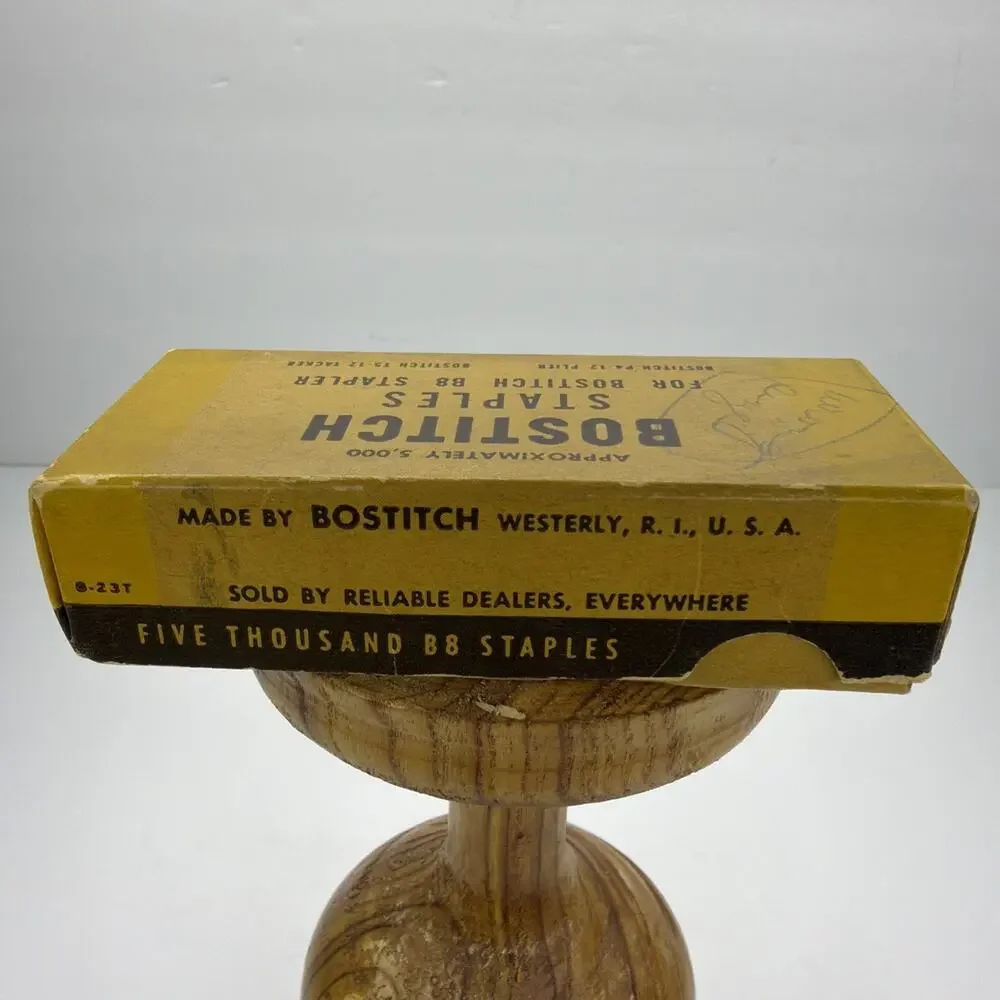 Bostitch Staples B8 Opened Vintage Box Approx 4500 Display Prop Decoration Gift